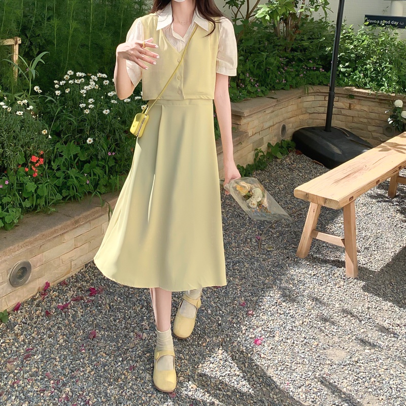 Xiaozhainv Đầm Dáng Dài Kiểu Hàn Quốc Thời Trang Mùa Hè Cho Nữ