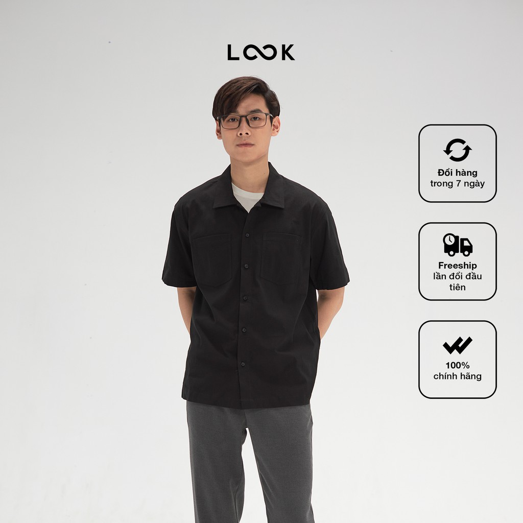 Áo sơ mi ngắn tay LOOK LINEN SHIRT | BigBuy360 - bigbuy360.vn