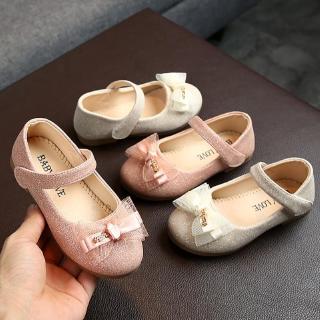Giày búp bê đế mềm đính nơ xinh xắn cho bé gái