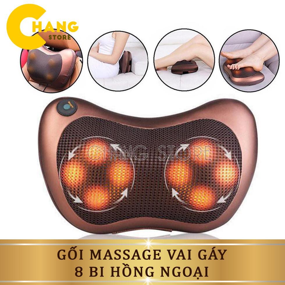 Gối Massage Vai Gáy 8 Bi Hồng Ngoại Công Nghệ Nhật Bản