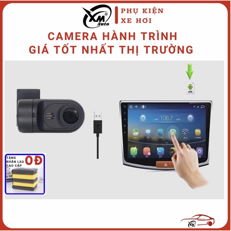 Camera hành trình mẫu A1 android hỗ trợ tránh vật cản, quay đêm Full HD 1080p - Cổng USB - XMAUTO