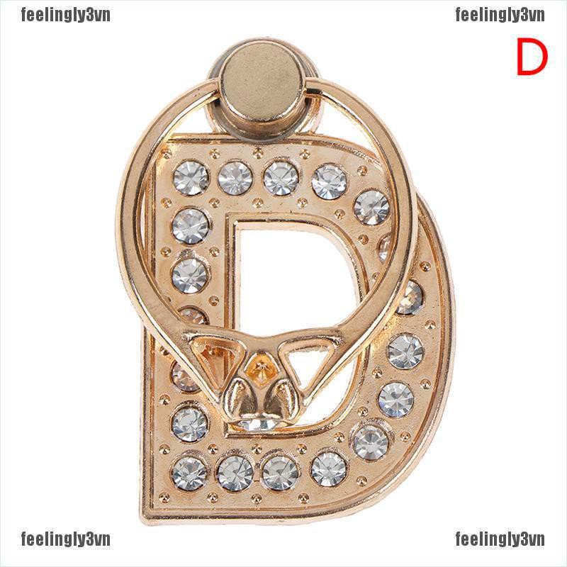 ❤ADA❤ Diamond metal letter finger ring smartphone stand holder mobile phone holder TO