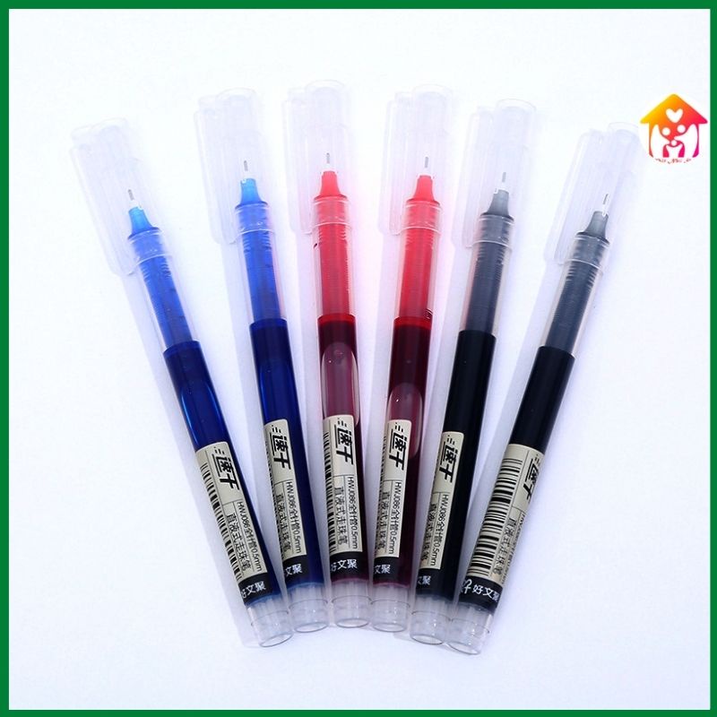 Bút bị nước nhanh khô ngòi 0,5mm ruột bút khổng lồ- bút gel văn phòng mực ra trơn đều