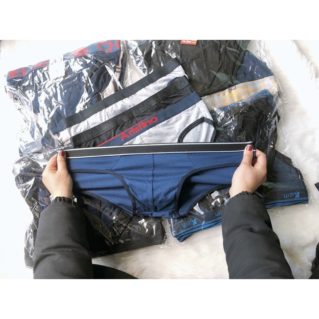 Quần sịp, quần lót nam tam giác cotton cao cấp có size từ 45 - 75kg_QL57