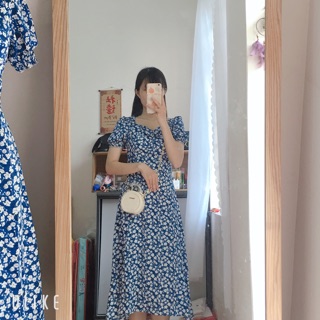 Váy hoa nhí nhún ngực 2 lớp vải mềm