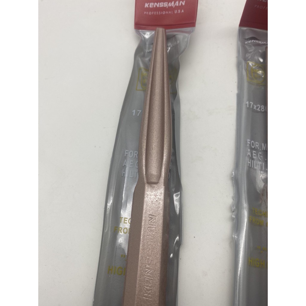 Mũi đục bê tông gài nhọn và dẹp 280mm, dùng cho máy đục 17mm