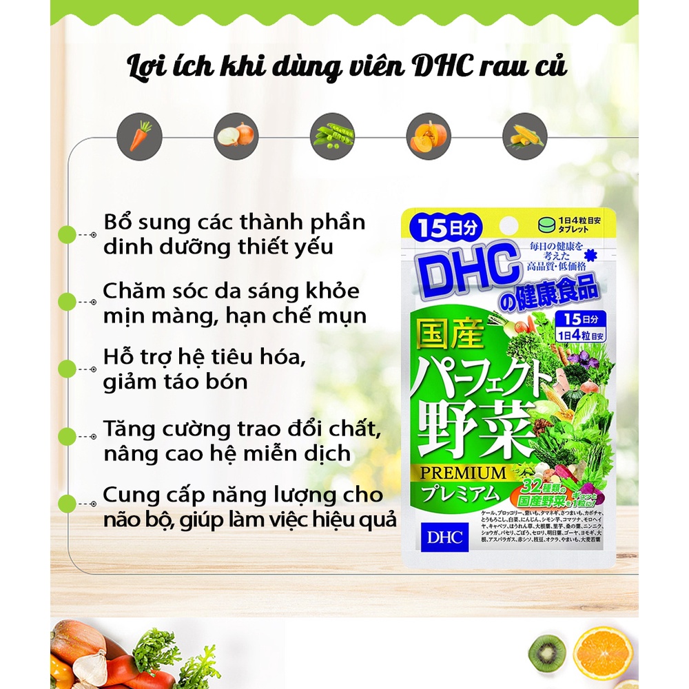 Combo CHĂM SÓC DA MỤN DHC Nhật Bản (viên uống Vitamin C, viên uống Rau củ và Viên uống Kẽm zinc) TM-DHC-CB15