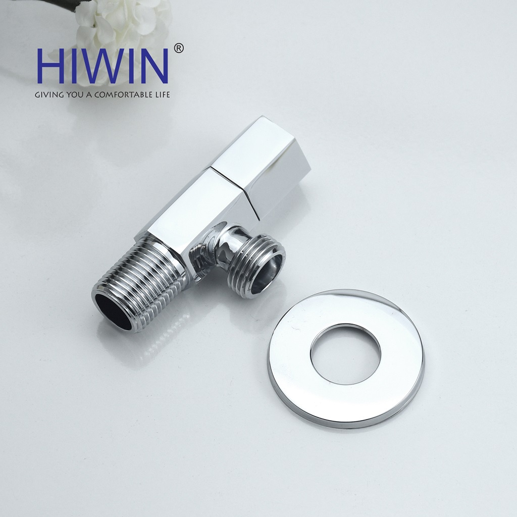 Van T chia nước vòi sen vòi xịt, van giảm áp lực nước chất liệu đồng mặt gương HIWIN JF-3061