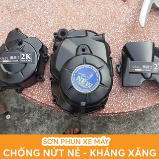 Combo sơn lốc máy màu đen nhám 109A - Sơn xịt Samurai