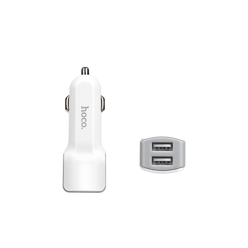 Tẩu ô tô, cóc sạc nhanh điện thoại trên xe hơi cao cấp chính hãng HOCO Z3 12W Z23 Z30 2 cổng USB có màn LED hiển thị