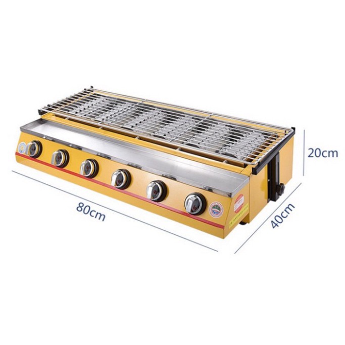 Bếp nướng BBQ, nướng hải sản dùng Gas cao cấp 6 đầu đốt ETON ET-K233