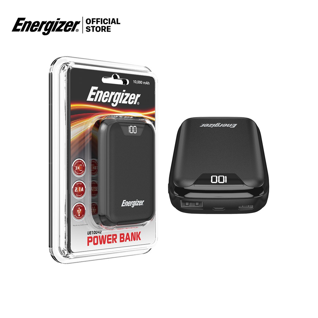 Sạc dự phòng Energizer 10,000mAh  UE10042 - Thiết Kế Siêu Gọn Nhẹ - Hàng Chính Hãng, Bảo Hành 2 Năm 1 Đổi 1