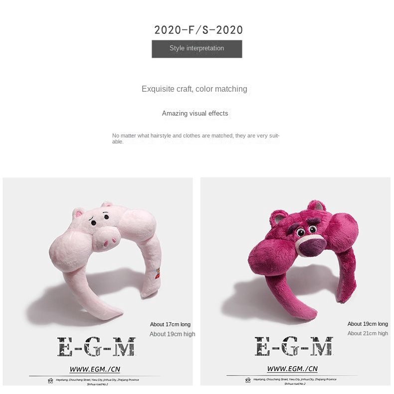 Kẹp Tóc Hình Gấu / Dâu Tây Bằng Lông Nhung Dễ Thương Xinh Xắn Cho Nữ