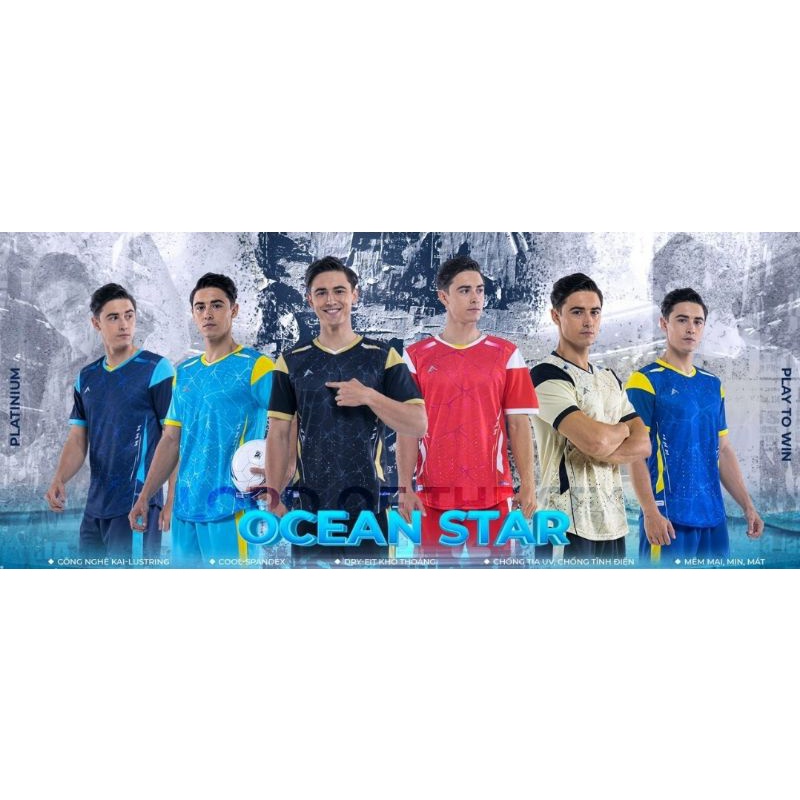 BỘ QUẦN ÁO BÓNG ĐÁ KAIWIN OCEAN STAR - HỖ TRỢ IN ẤN