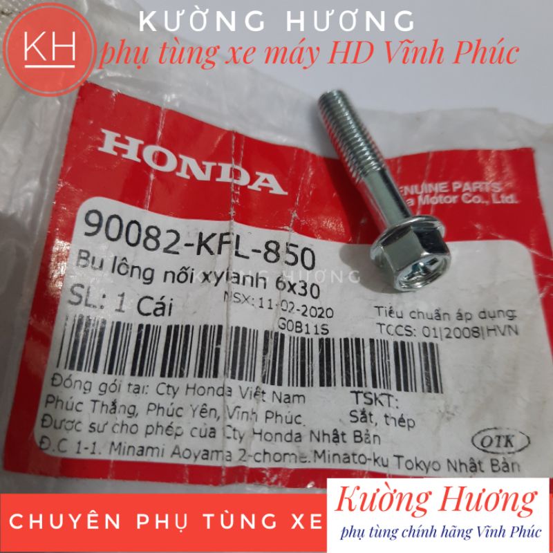 Bu lông nối xylanh 6x30  Ốc nối hơi xe máy - chính hãng honda