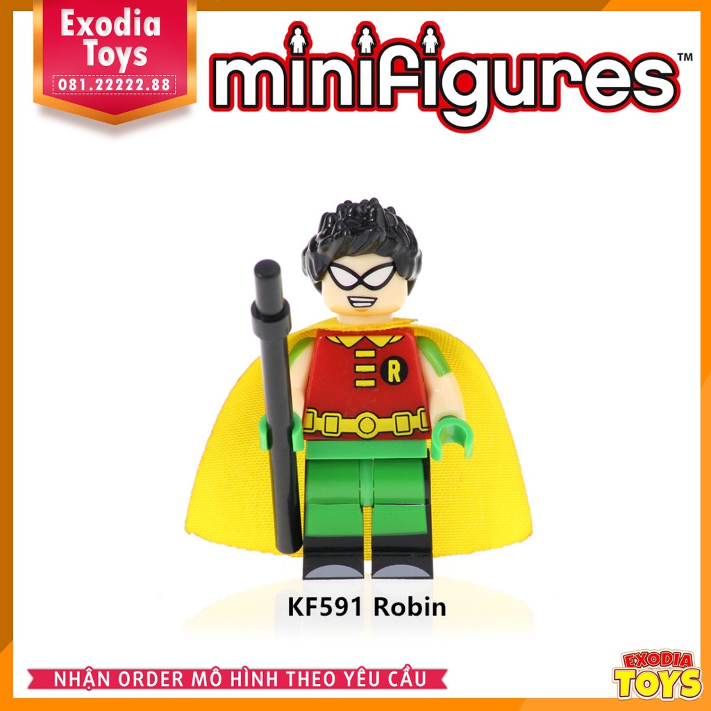 Xếp hình minifigure nhân vật siêu anh hùng Teen Titans - Đồ chơi lắp ghép sáng tạo - KF6049