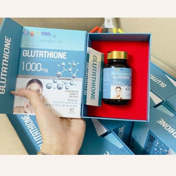Viên Uống Trắng Da Glutathione 1000mg DR.Skincare Nâng Tone, Mờ Nám, Cải Thiện Nội Tiết Tố