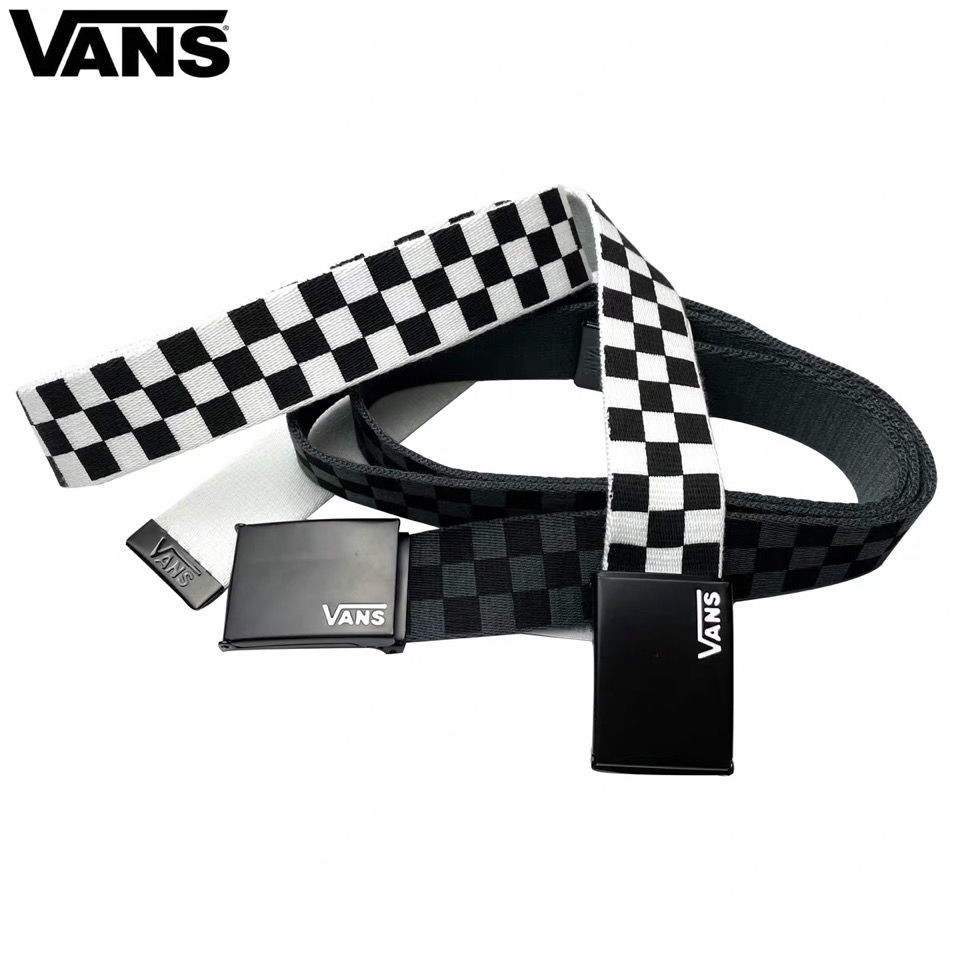 Thắt lưng canvas họa tiết VANS và kẻ ca rô trẻ trung cho nam nữ