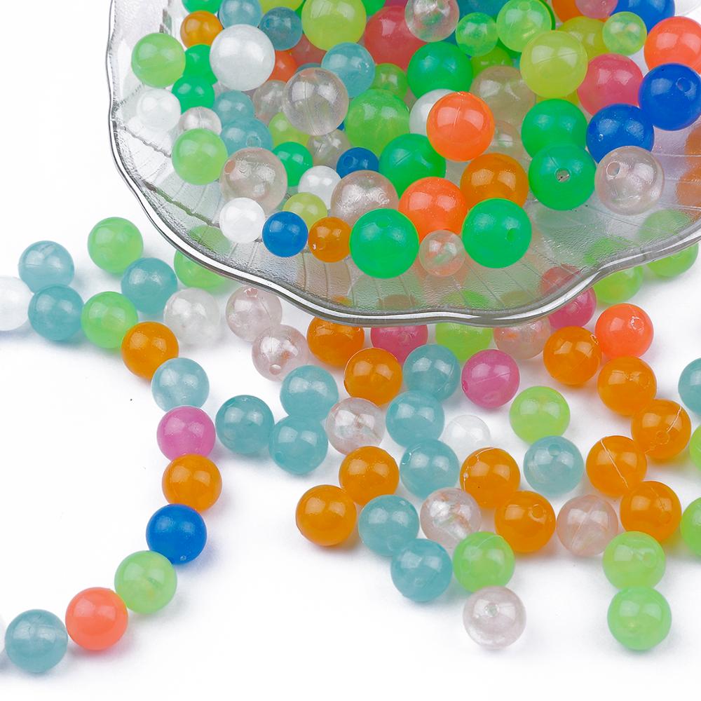 Chuỗi hạt nhựa bằng acrylic 6-12mm nhiều màu sắc dùng để làm đồ trang sức thủ công