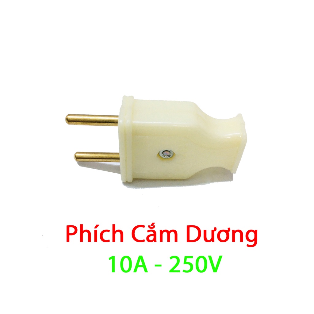 Phích Nối Dương Loại Tốt Thi Công Tiện Dụng, Phích Dương, Ổ Cắm Đơn Loại Tốt Chịu Tải 250V-10A