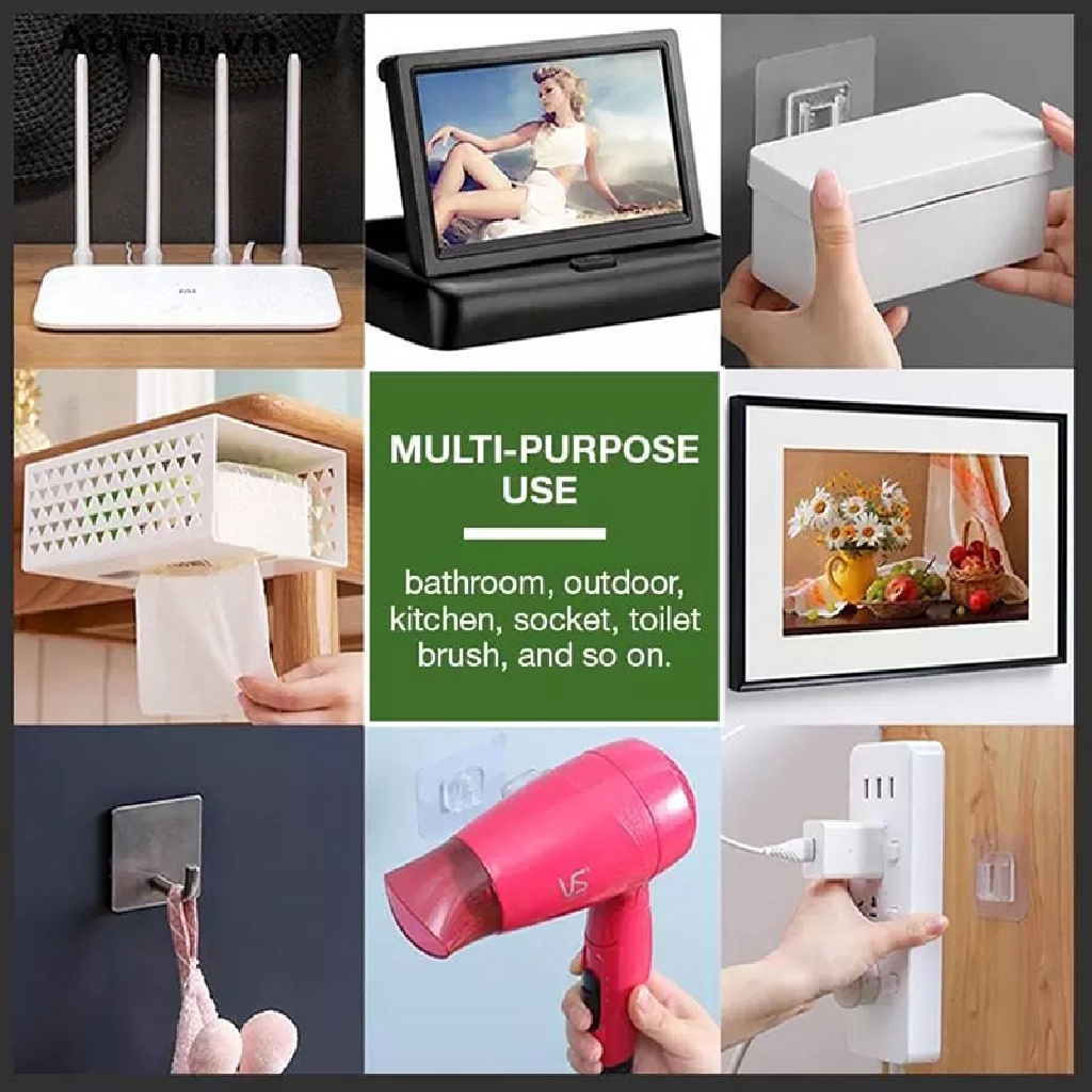 1 cặp / bộ móc nối hai mặt treo tường có keo tự dính nóng siêu bền