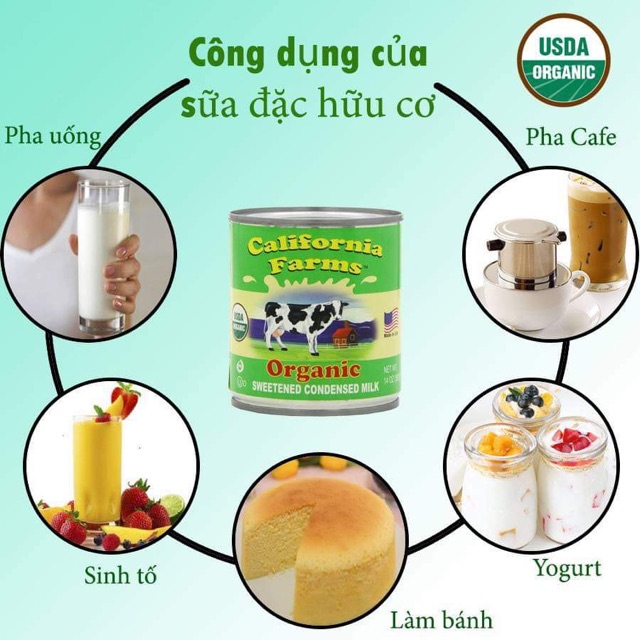 Sữa đặc Hữu Cơ California Farms 397g - Date: 1/2024 - Nhà Hữu Cơ