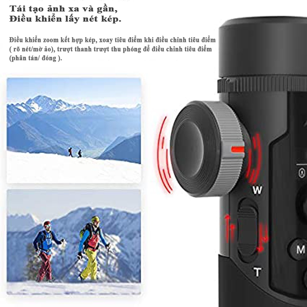 Gim bal chống rung AOCHUAN SMART XR nhỏ gọn - dung lượng pin trâu - hỗ trợ đa dạng điện thoại, Tay cầm chống rung