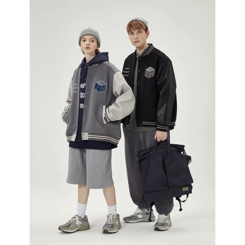 Áo khoác Varsity thân dạ tay da hot trend 2022