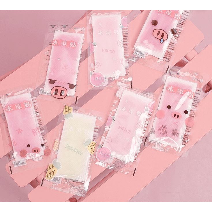 Túi 2 miếng dán làm mát cơ thể, chống nóng, hạ sốt