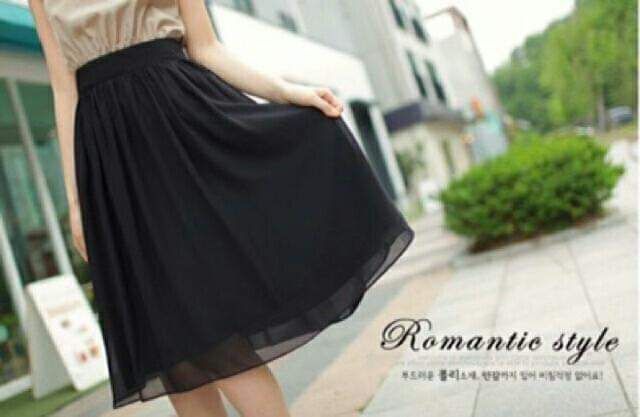 Chân váy xòe 2 lớp