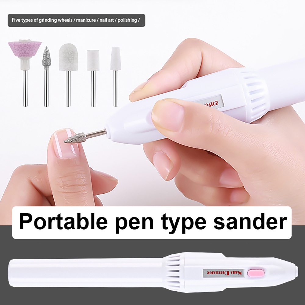 [Hàng mới về] Bộ máy mài đánh bóng làm móng tay mini 5 trong 1 chuyên dụng