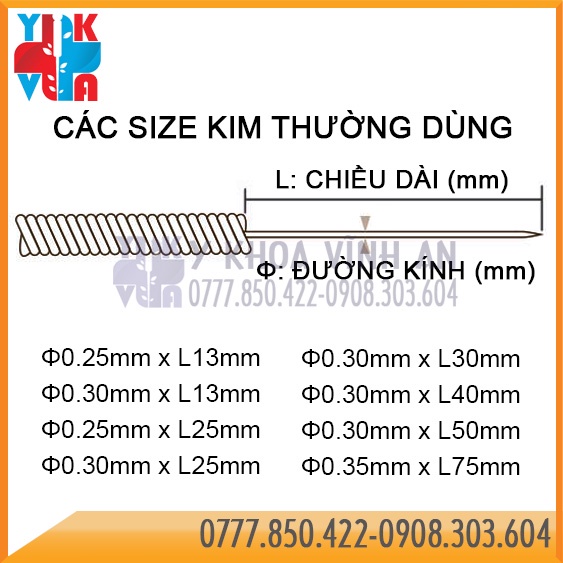 Kim Châm Cứu Tianxie Cán Bạc Loại 1 Acupunture Needle Hộp 100 Kim
