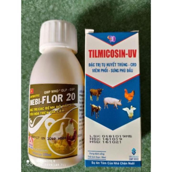 COMBO MEBI FLOR 20 - 100ML VÀ TILMICOSIN UV - 50ML