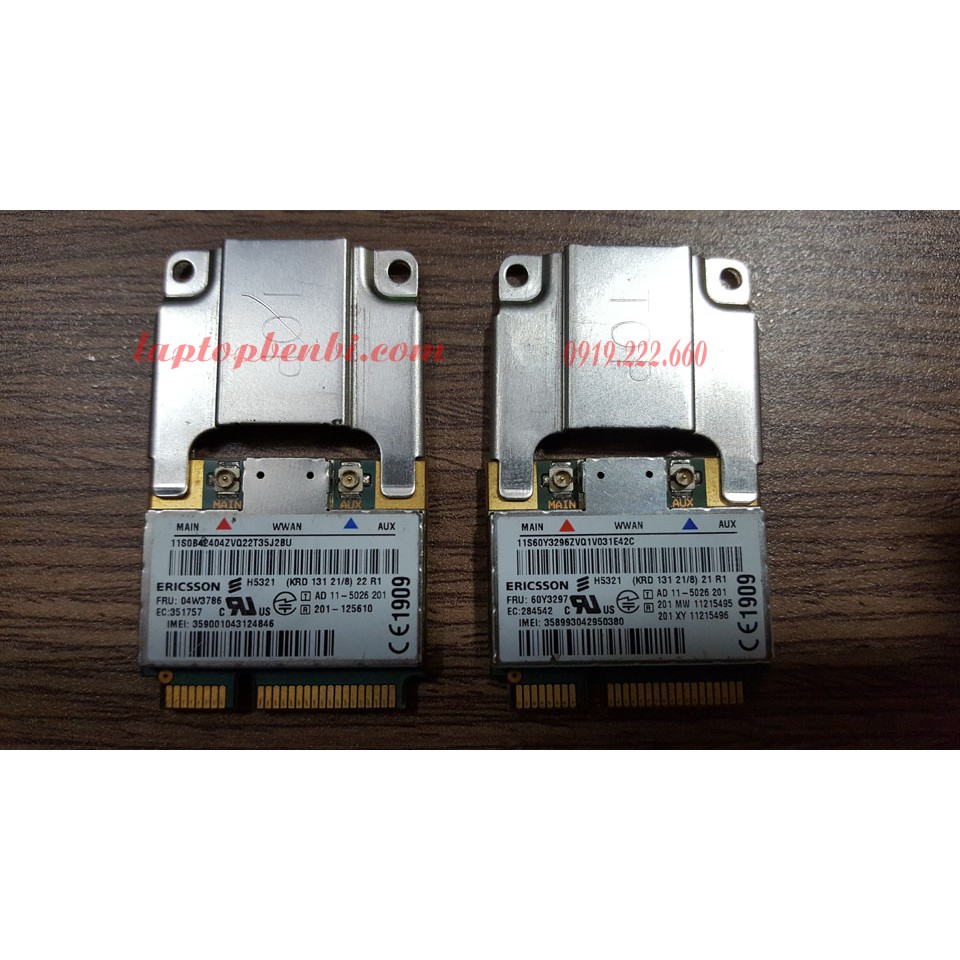 Card WWAN Ericsson Lenovo H5321 Gobi3000 (FRU PN:04W3786) dùng cho X230,T430,T530,W530 | WebRaoVat - webraovat.net.vn