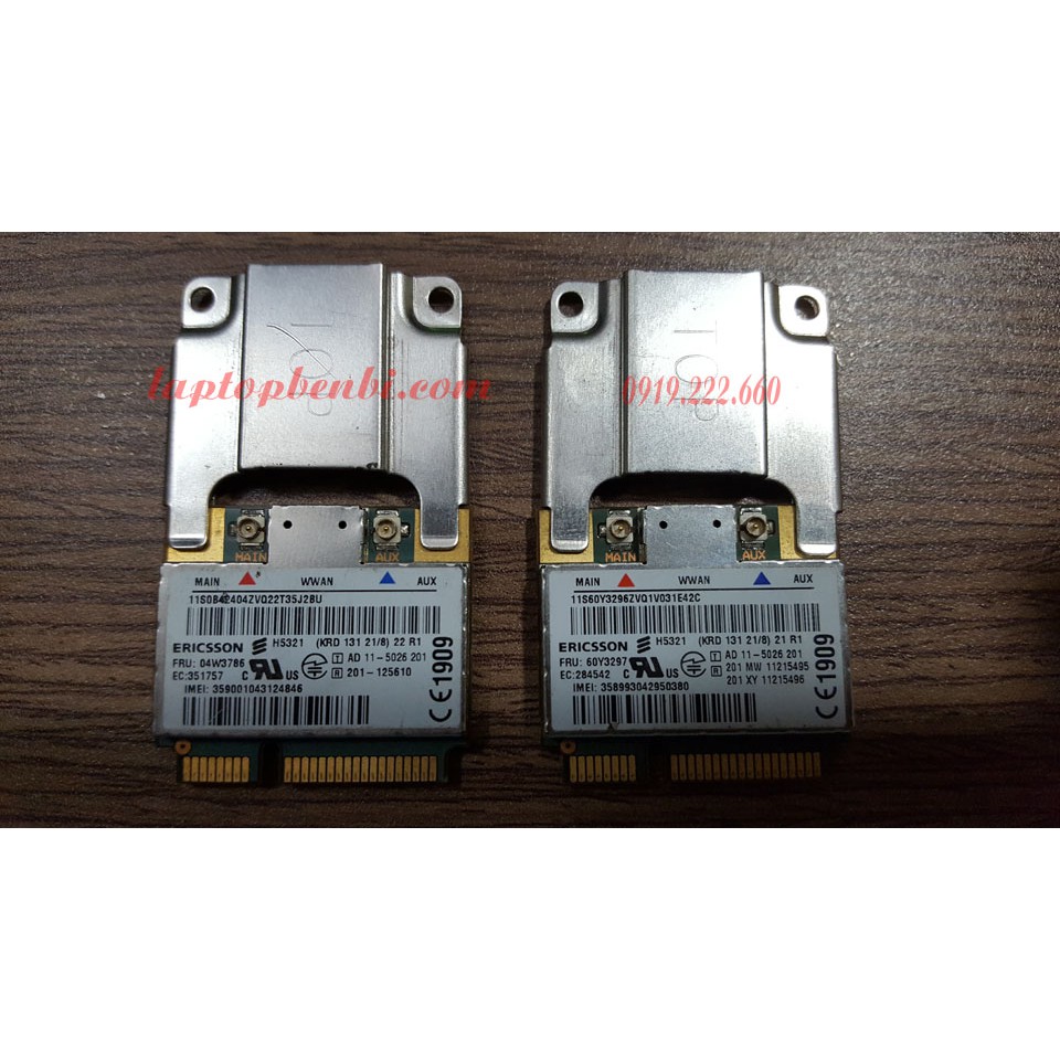 Card WWAN Ericsson Lenovo H5321 Gobi3000 (FRU PN:04W3786) dùng cho X230,T430,T530,W530 | BigBuy360 - bigbuy360.vn