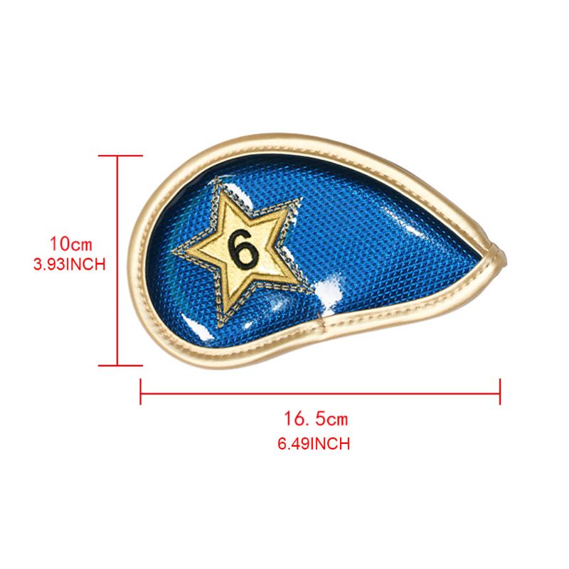 Bộ 10 Bọc Đầu Gậy Đánh Golf Giả Da Dày Dặn Chống Thấm Nước Siêu Bền