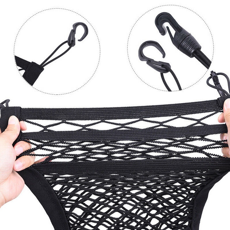 Túi Lưới Đựng Đồ Ba Lớp Co Giãn Gắn Ghế Ngồi Xe Hơi