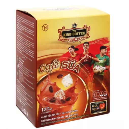 CÀ PHÊ SỮA 3 IN 1 hộp 10 gói hiệu King coffee