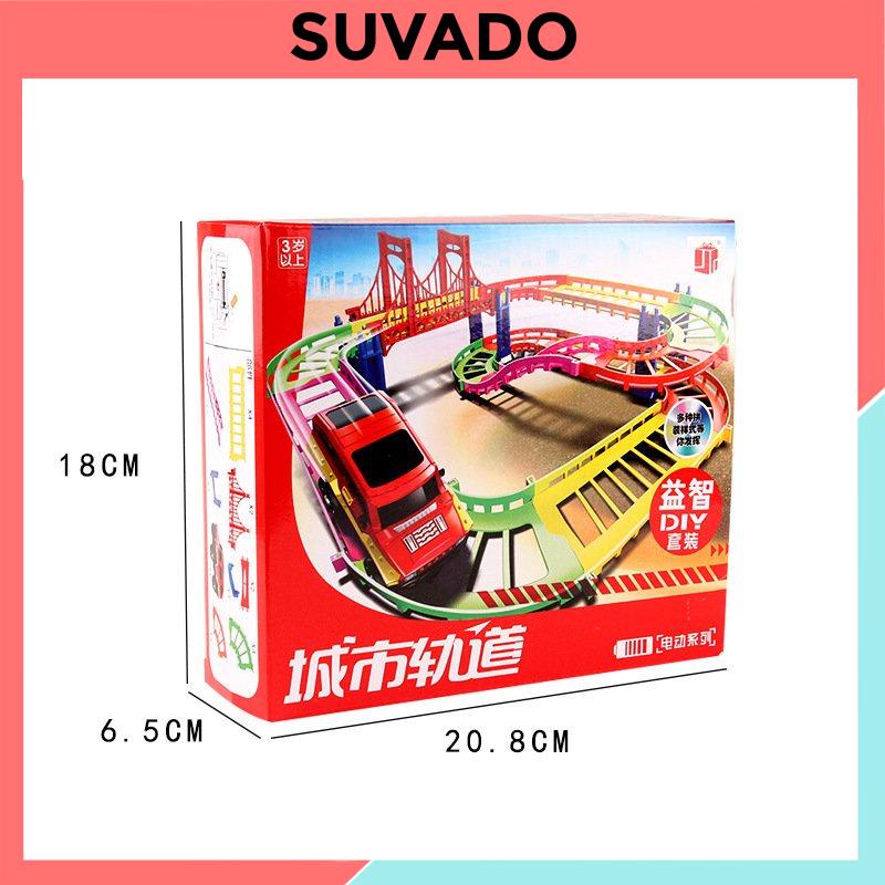 Bộ Đồ Chơi Ô Tô Đường Đua, Bộ Lắp Ghép Đường Ray Ô Tô Sáng Tạo Cho Bé, Phát Triển Tư Duy, Đồ Chơi Trẻ Em OTO25 SUVADO