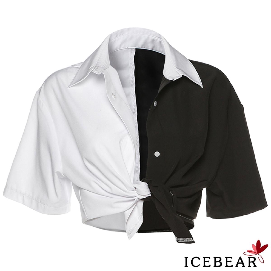 Áo Sơ Mi Tay Ngắn Phong Cách Punk Cho Nữ