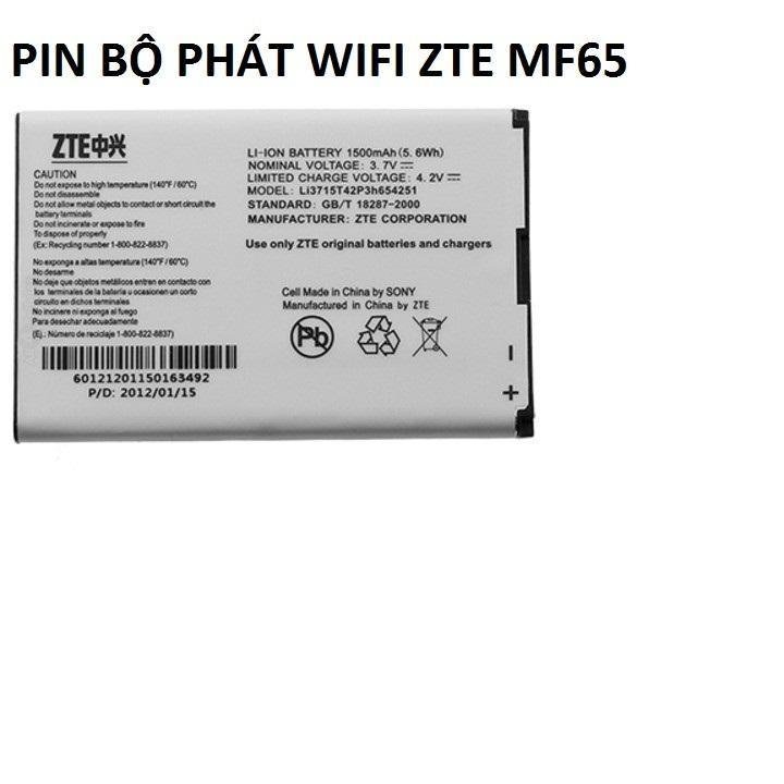 Pin Thay Cho Cục Phát Wifi Di Động ZTE MF65 MF60 SUN MAXIS SMARTBRO ZIN - Hàng Nguyên Zin Bọc Máy