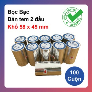 [100 CUỘN] Giấy in nhiệt, giấy in hóa đơn, giấy in bill K58x45mm