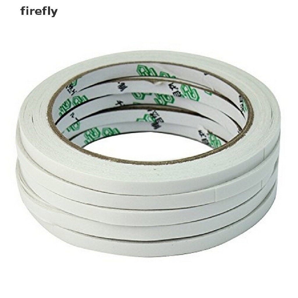 Bộ 2 / 10 Cuộn Băng Keo Hai Mặt Màu Trắng Độ Dính Cao Cho Văn Phòng