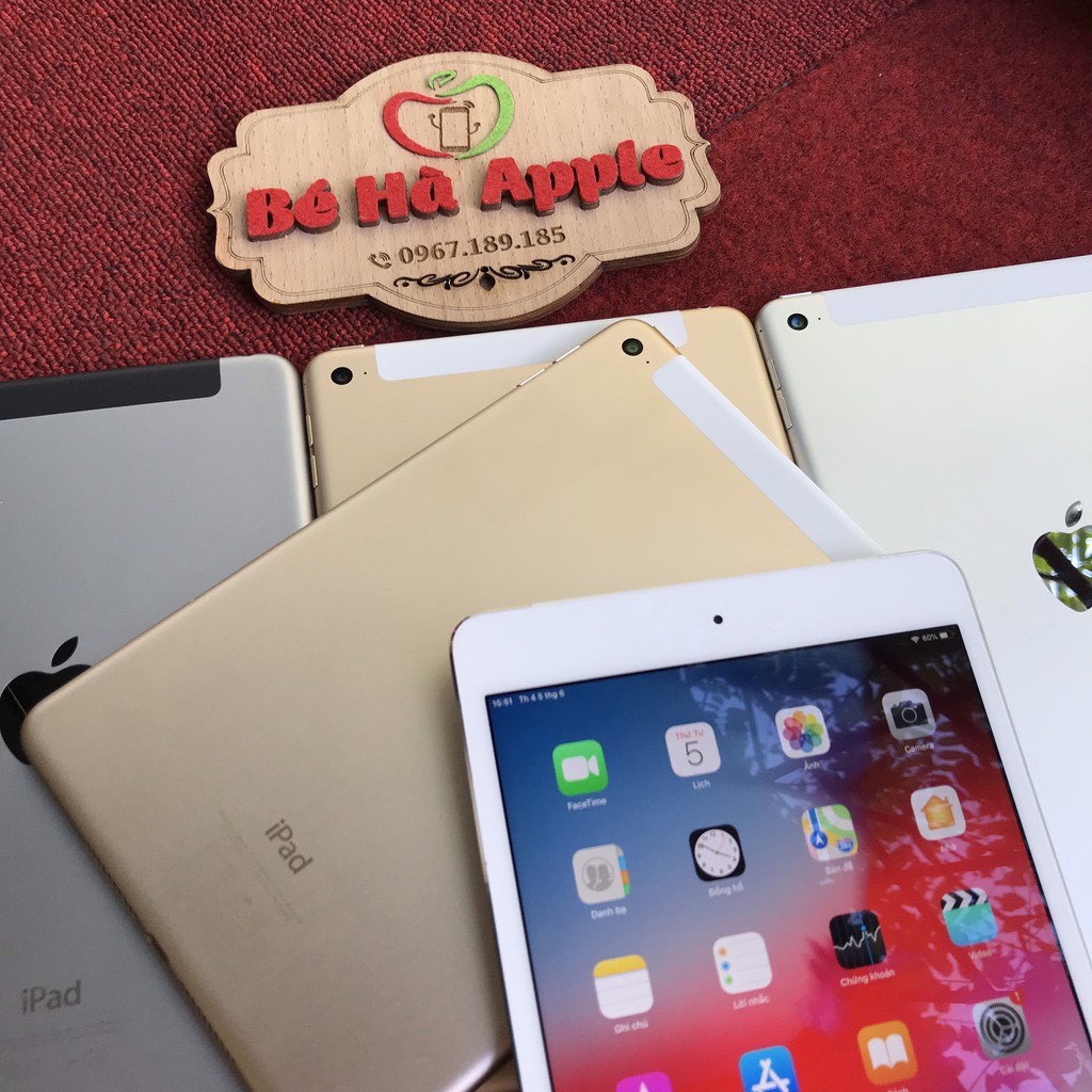 Máy Tính Bảng iPad Mini 4 - 64Gb/32Gb/16Gb (4G + Wifi) Quốc tế - Zin Đẹp Như Mới - Ram 2Gb /Chip A8 2X /Màn đẹp Siêu nhe