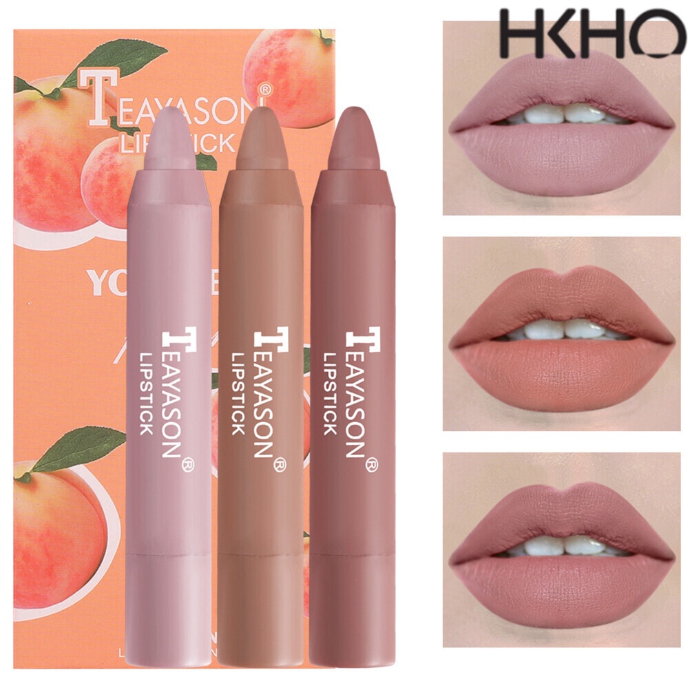 Set 3 Son Lì Hương Trái Cây Lâu Trôi Không Thấm Nước Và Chống Nhòe Hkho