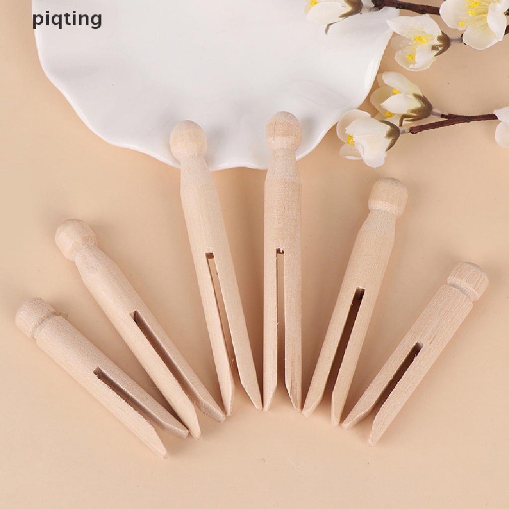 Set 5 Kẹp Gỗ Treo Quần Áo Búp Bê Truyền Thống