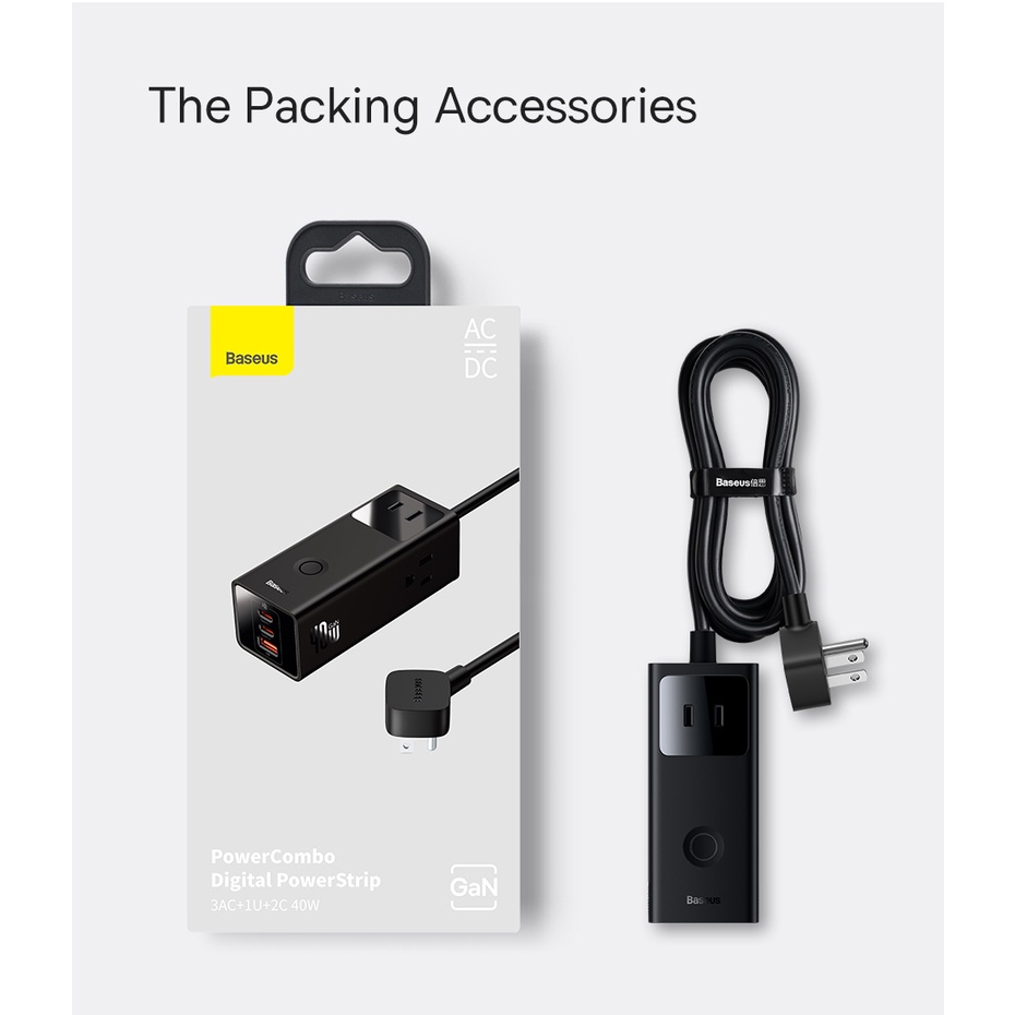 Cục Sạc Nhanh Baseus GaN 40W QC4.0 PD3.0 USB-C Type C USB Cho iPhone 14 13 Pro