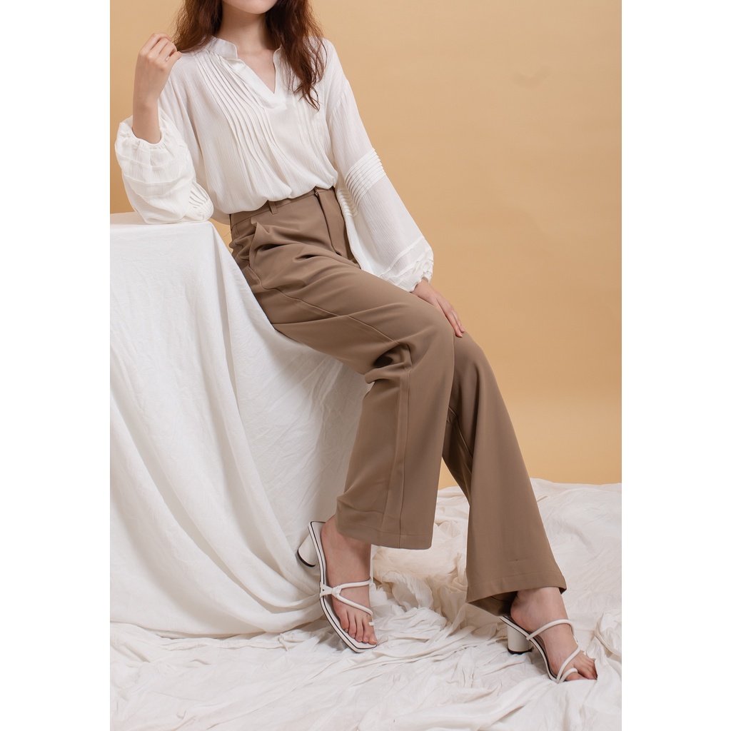[26Studio] Áo sơ mi vải đũi Silvia top