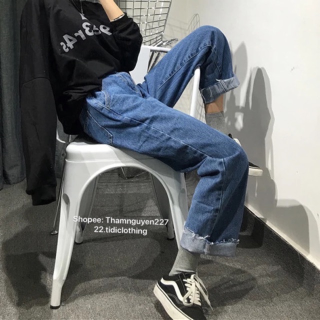 [ sẵn ] Quần ống suông có size bigsize / quần jean bò ulzzang retro _ thamnguyen227 22.tidiclothing