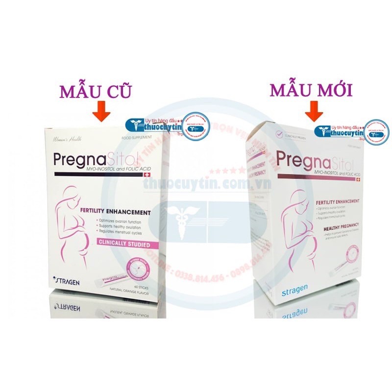 pregnasitol hỗ trợ sinh sản nữ hộp 60 gói